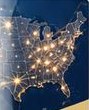 Mapa iluminado de Estados Unidos