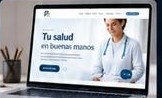 Sitio web de clínica médica en una laptop